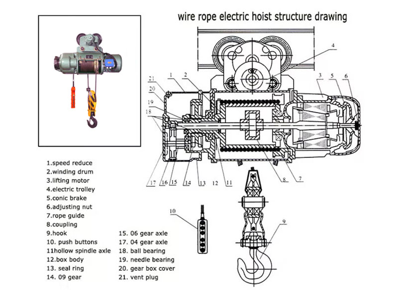 CD-electric-hoist-drawing